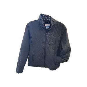 Columbia Quilted Lightweight Jacket Black Womens Medium Full Zip